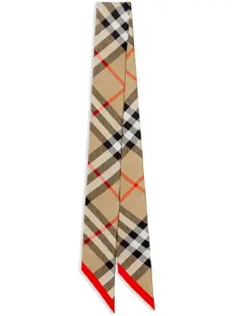 Burberry: Бежевый шарф  House Check
