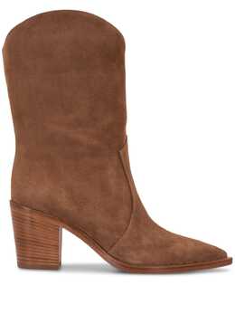 Gianvito Rossi: Коричневые ботинки  Denver