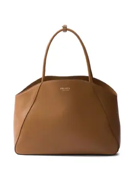 Prada: Коричневая сумка-шоппер 