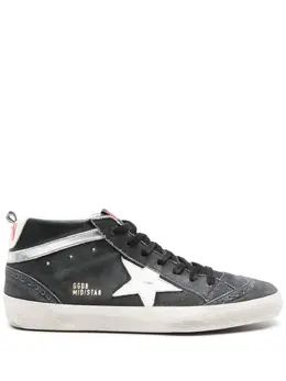 Golden Goose: Чёрные кроссовки  Mid Star