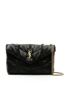 Saint Laurent: Чёрная сумка  Puffer