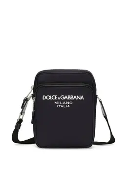 Dolce & Gabbana: Чёрная сумка через плечо 