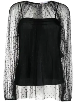 RED Valentino: Блуза из фатина 