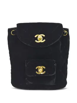 CHANEL Pre-Owned: Чёрный рюкзак 