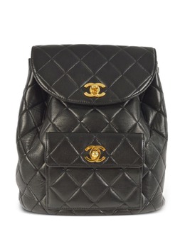 CHANEL Pre-Owned: Чёрный рюкзак 