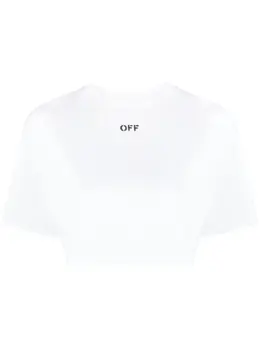 Off-White: Белая футболка 