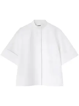 Jil Sander: Рубашка с воротником-стойкой 