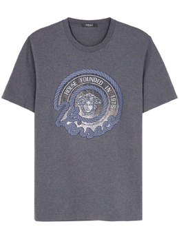 Versace: Хлопковая футболка  Medusa Head