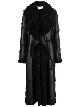 Chloé: Кожаное пальто 