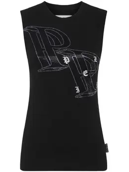 Philipp Plein: Майка  Crystal со стразами