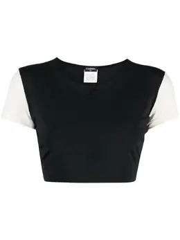 CHANEL Pre-Owned: Двухцветная футболка 