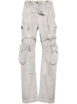 Off-White: Фиолетовые брюки 