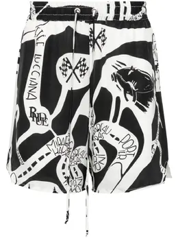 RHUDE: Шёлковые шорты 