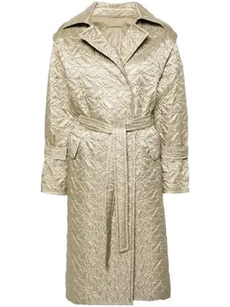 Moncler: Зелёный плащ 