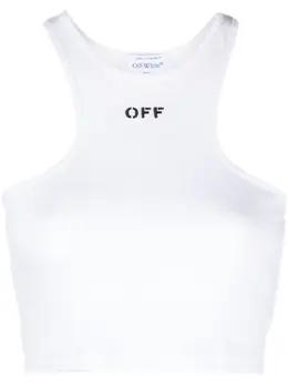 Off-White: Топ кроп-топ 