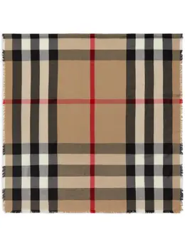 Burberry: Коричневый шарф  House Check