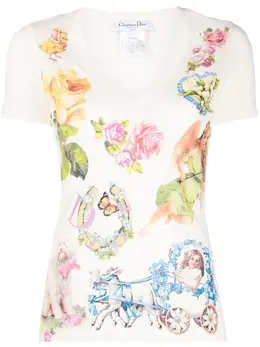 Christian Dior Pre-Owned: Футболка с принтом 