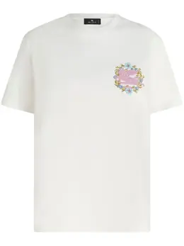 ETRO: Хлопковая футболка  Pegaso
