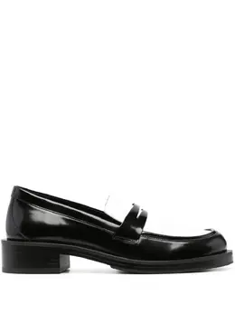 Stuart Weitzman: Чёрные лоферы  Palmer