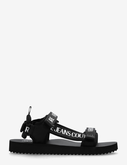 VERSACE JEANS COUTURE: Чёрные сандалии 