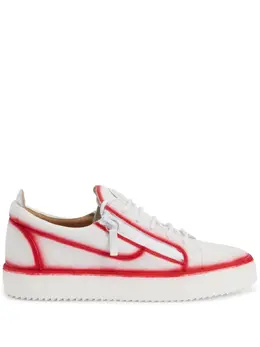 Giuseppe Zanotti: Белые кроссовки  Frankie