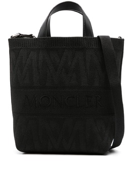 Moncler: Чёрная сумка-шоппер 