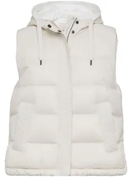 Brunello Cucinelli: Белый жилет  Monili