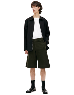 Jil Sander: Зелёные шорты 
