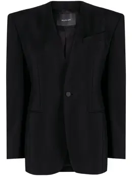 Mugler: Жакет без воротника 