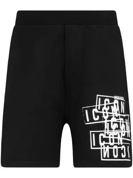 Dsquared2: Чёрные шорты  Icon