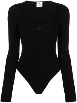 Courrèges: Чёрный боди 