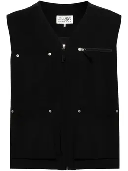 MM6 Maison Margiela: Чёрный жилет 