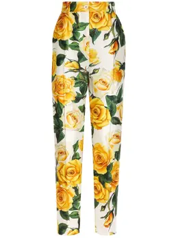 Dolce & Gabbana: Брюки  Rose с принтом