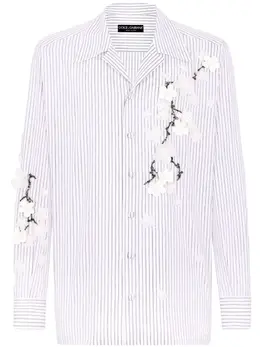 Dolce & Gabbana: Рубашка с растительным принтом 