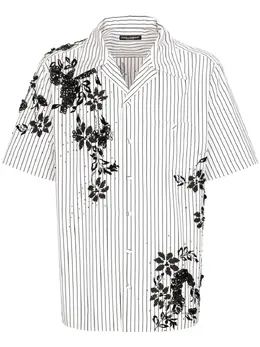 Dolce & Gabbana: Рубашка с растительным принтом 