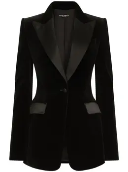 Dolce & Gabbana: Однобортный жакет  Velvet