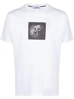 Stone Island: Футболка  Compass с принтом