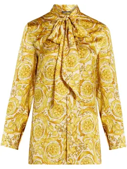 Versace: Рубашка  Barocco с принтом