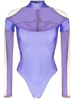 Mugler: Прозрачный боди 