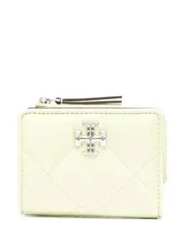 Tory Burch: Зелёный кошелёк  Double T