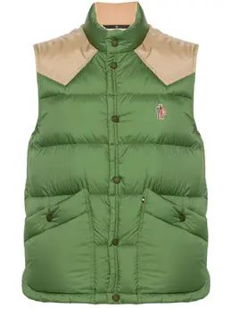 Moncler Grenoble: Зелёный жилет 