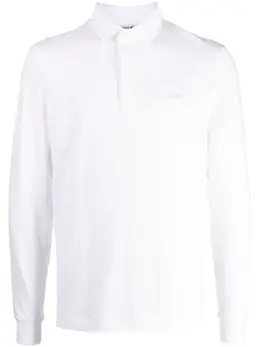 Lacoste: Белое поло 