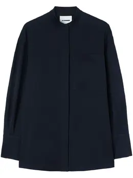 Jil Sander: Рубашка без воротника 
