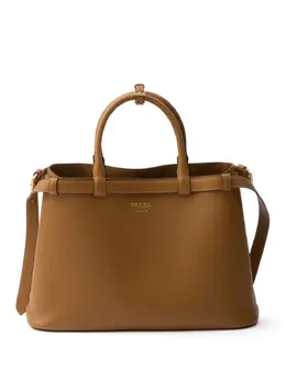 Prada: Коричневая сумка-шоппер 