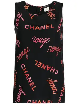 CHANEL Pre-Owned: Майка с принтом 