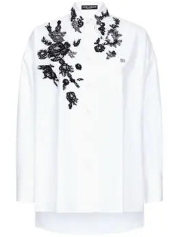Dolce & Gabbana: Рубашка с растительным принтом 