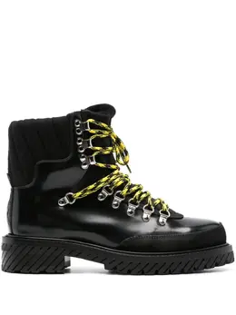 Off-White: Чёрные ботинки 