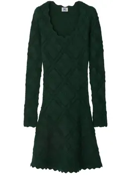Burberry: Платье с длинным рукавом 
