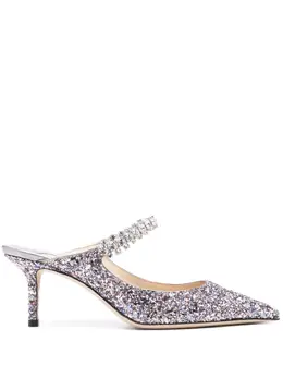 Jimmy Choo: Серебристые сабо  Bing