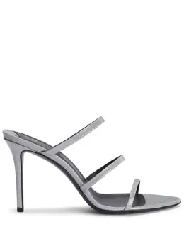 Giuseppe Zanotti: Серебристые сандалии 